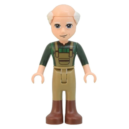LEGO Minifigure - Friends Marcel, Plaid Shirt and Overalls, Dark Tan Pants with Boots (2023) [FRIENDS]