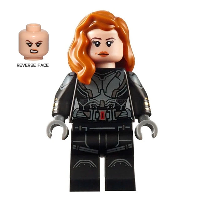 LEGO Minifigure - Black Widow, Black Jumpsuit, Printed Arms (2020) [MARVEL: Avengers]