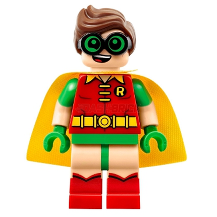 LEGO Minifigure - Robin - Green Glasses, Smile / Scared Pattern (2017) [DC Comics]
