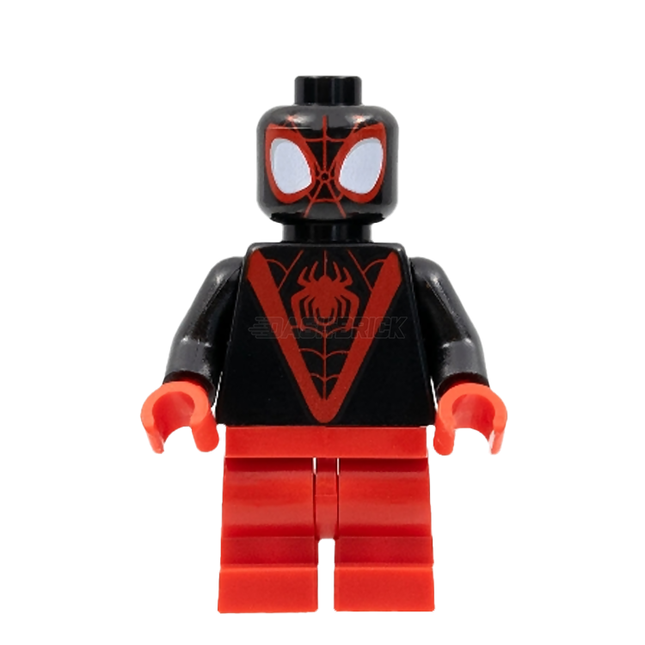 LEGO Minifigure - Spider-Man (Miles Morales) - Red Medium Legs, Red Spider Logo (2022) [MARVEL]