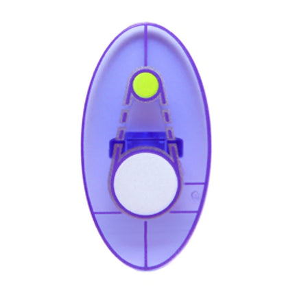 LEGO Minifigure Accessory - Shield Elliptical, Dimensions Keystone Symbol, Trans-Purple [92747pb06]