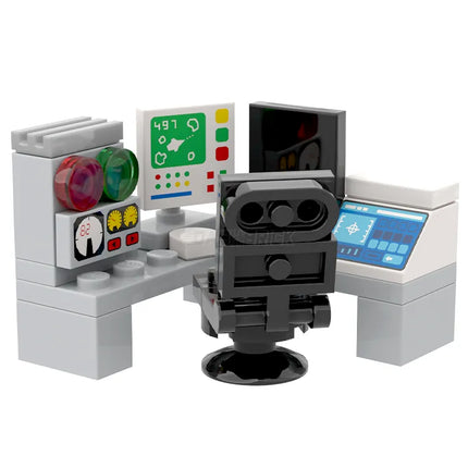 LEGO "Space Command Desk" - Space Ship Communication, Computers, Chair [MiniMOC]