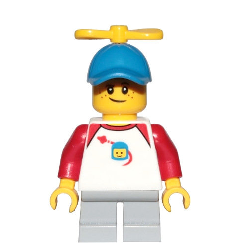 LEGO Minifigure - Boy/Child Freckles, Classic Space Shirt (2019) [CITY]