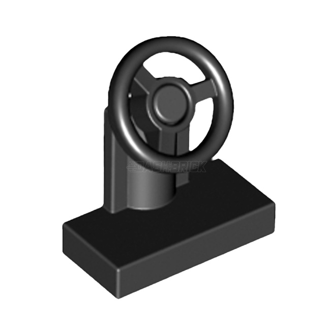 LEGO Vehicle, Steering Stand 1 x 2, Black Steering Wheel, Black [3829c01] 73081