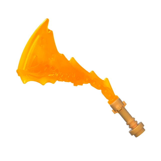 LEGO Minifigure Accessory - Weapon Sword, Katana, Trailing Energy, Trans-Orange [73766b]