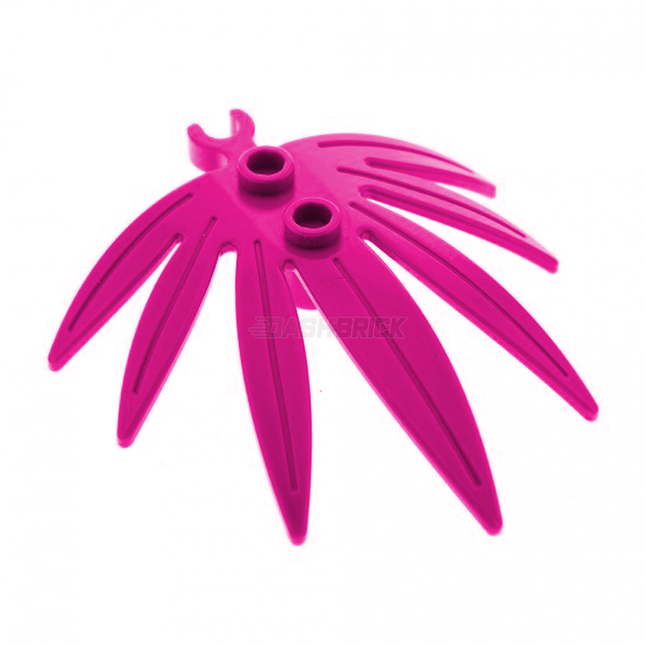LEGO Plant Leaves 6 x 5 Swordleaf/Palm, Clip, Magenta [10884]