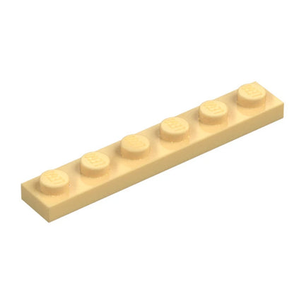 LEGO Plate, 1 x 6, Tan [3666] 4124067