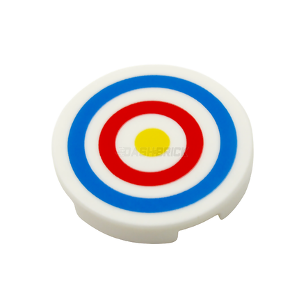 LEGO Minifigure Accessory - Tile, Archery Target, Circles [14769pb086] 6139454