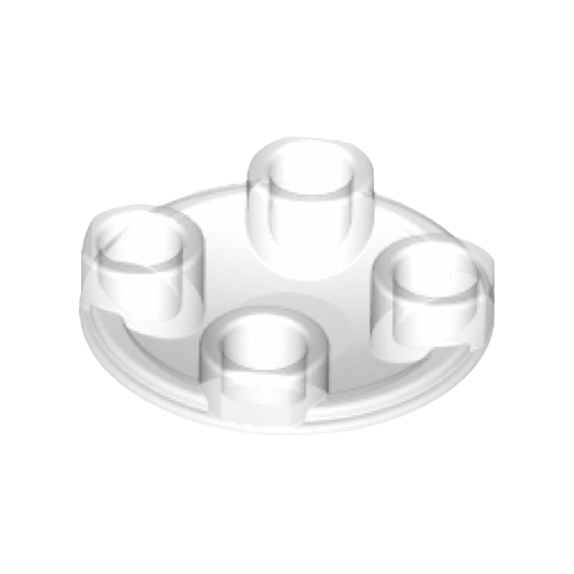 LEGO Plate, Round 2 x 2 with Rounded Bottom (Boat Stud), Trans-Clear [2654] 6163901