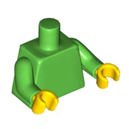 LEGO Minifigure Part - Torso Bright Green / Bright Green Arms / Yellow Hands [973c090]