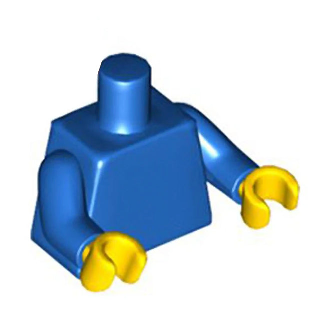 LEGO Minifigure Part - Torso Blue / Blue Arms / Yellow Hands [973c007]