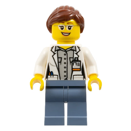 LEGO Minifigure - Female, Doctor/Scientist, Glasses, Ponytail (2016) [CITY]