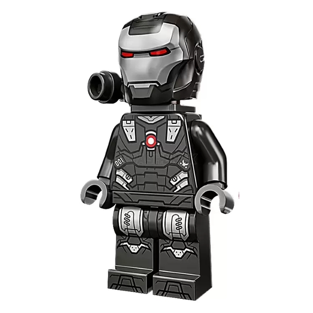 LEGO Minifigure - War Machine, Pearl Dark Gray, Silver Armor, Backpack (2022) [MARVEL]