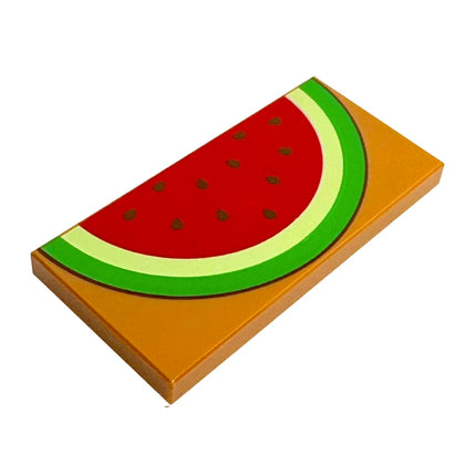 LEGO Minifigure Accessory - Red Watermelon Slice Rug, Half (Bluey) [87079pb1540]