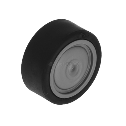 LEGO Wheel 11mm D. x 6mm, Smooth Hubcap, Black Tire 14mm D. x 6mm (93594 / 50945) [93594c01]