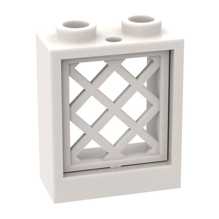 LEGO Window 1 x 2 x 2 + Lattice Diamond, White [60592 / 38320] 6382045 6344414