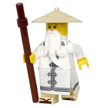 LEGO Minifigure - Sensei Wu - White Robe, Zori Sandals, The LEGO Ninjago Movie (2017) [NINJAGO]