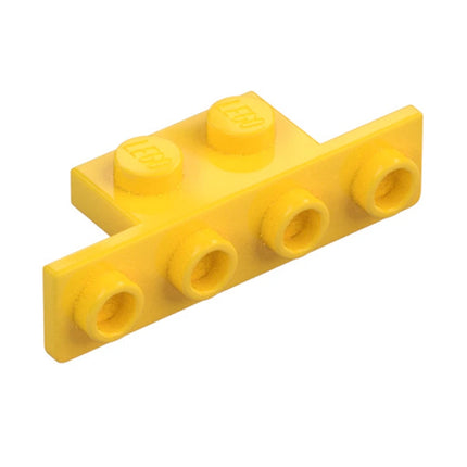 LEGO Bracket 1 x 2 - 1 x 4, Bottom Rounded Corners, Yellow [28802] 6168616