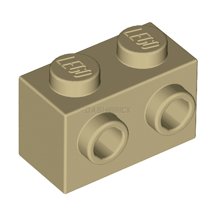 LEGO Brick, Modified 1 x 2 with Studs on One Side, Tan [11211]