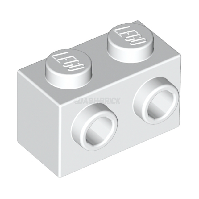 LEGO Brick, Modified 1 x 2 with Studs on One Side, White [11211] 6058177