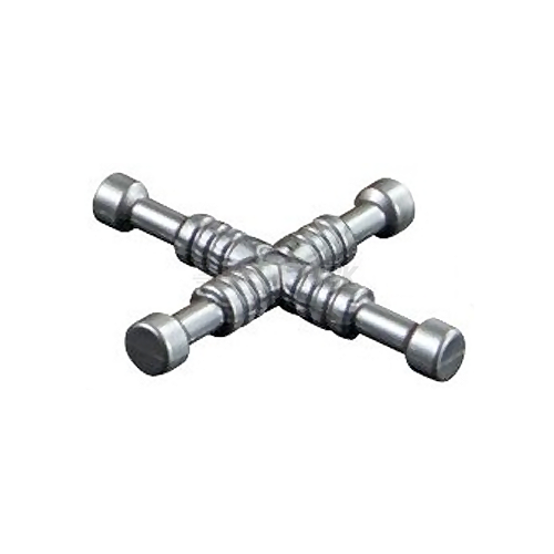 LEGO Minifigure Accessory - Tool, 4-Way Lug Wrench, Flat Silver [11402d]