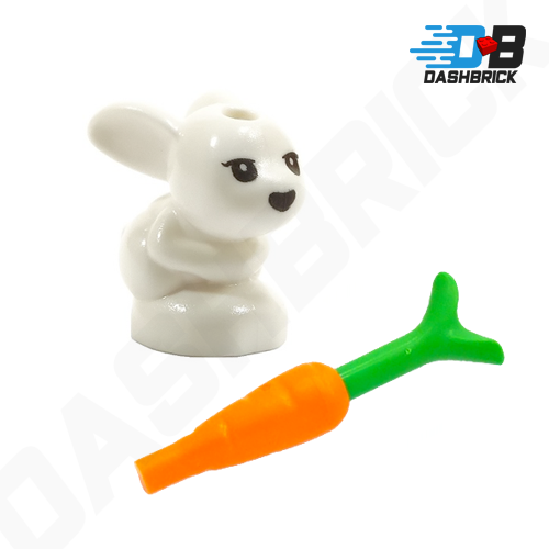 LEGO Minifigure Animal - Bunny, Baby Rabbit, Small, White [18852pb01]