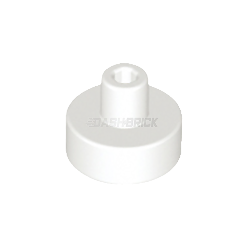 LEGO Tile, Round 1 x 1 with Bar and Pin Holder, White [20482] 6186681