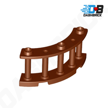 LEGO Fence 4 x 4 x 2 Quarter Round Spindled, 3 Studs, Reddish Brown [21229] 6227891