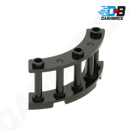 LEGO Fence 4 x 4 x 2 Quarter Round Spindled, 3 Studs, Black [21229] 6115198