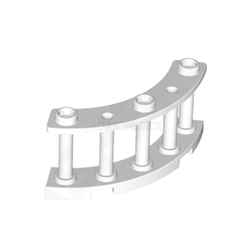 LEGO Fence 4 x 4 x 2 Quarter Round Spindled, 3 Studs, White [21229]