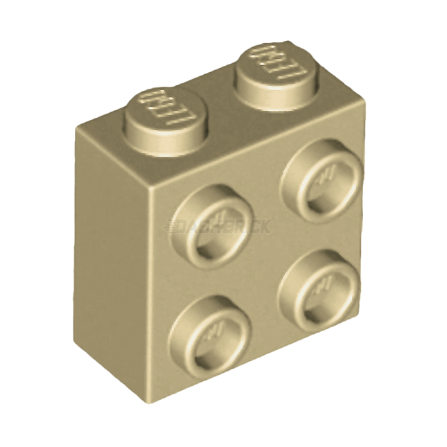 LEGO Brick, Modified 1 x 2 x 1 2/3 with Studs on One Side, Tan [22885]