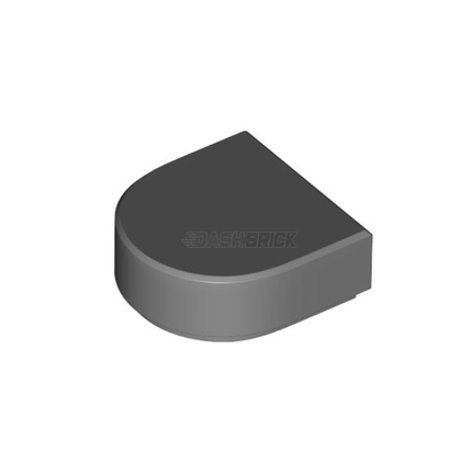 LEGO Tile, Round 1 x 1 Half Circle Extended, Dark Grey [24246] 6362252