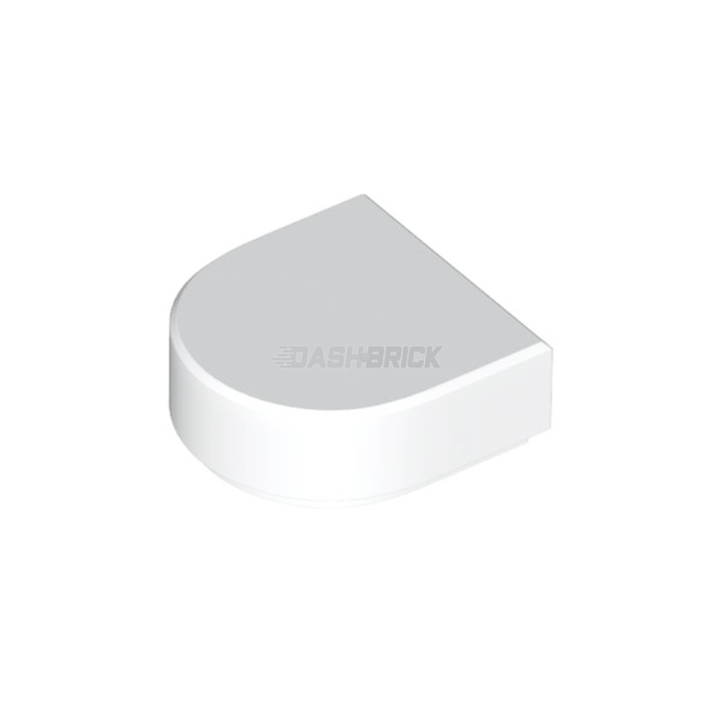 LEGO Tile, Round 1 x 1 Half Circle Extended, White [24246]