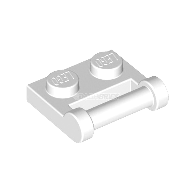 LEGO Plate, Modified 1 x 2, Bar Handle on Side, Closed Ends, White [48336] 4222017
