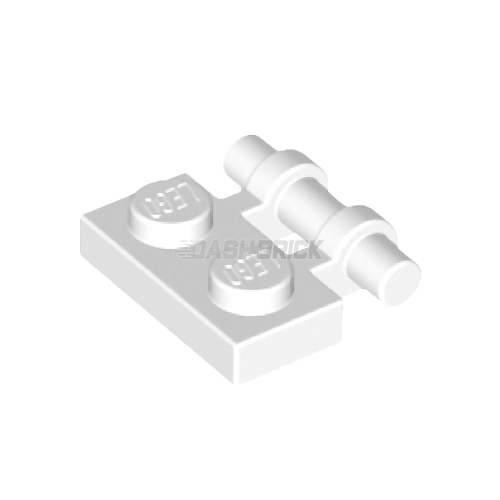 LEGO Plate, Modified 1 x 2, Bar Handle on Side, Free Ends, White [2540]