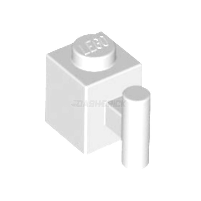 LEGO Brick, Modified 1 x 1 with Bar Handle, White [2921]