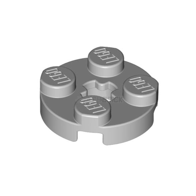 LEGO Plate, Round 2 x 2 with Axle Hole, Light Grey [4032]