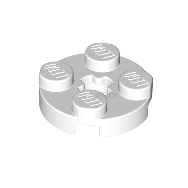 LEGO Plate, Round 2 x 2 with Axle Hole, White [4032] 403201