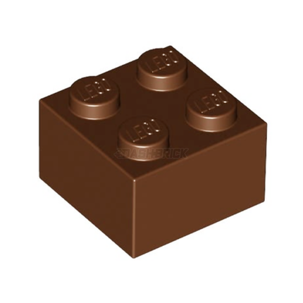 LEGO Brick 2 x 2, Reddish Brown [3003]