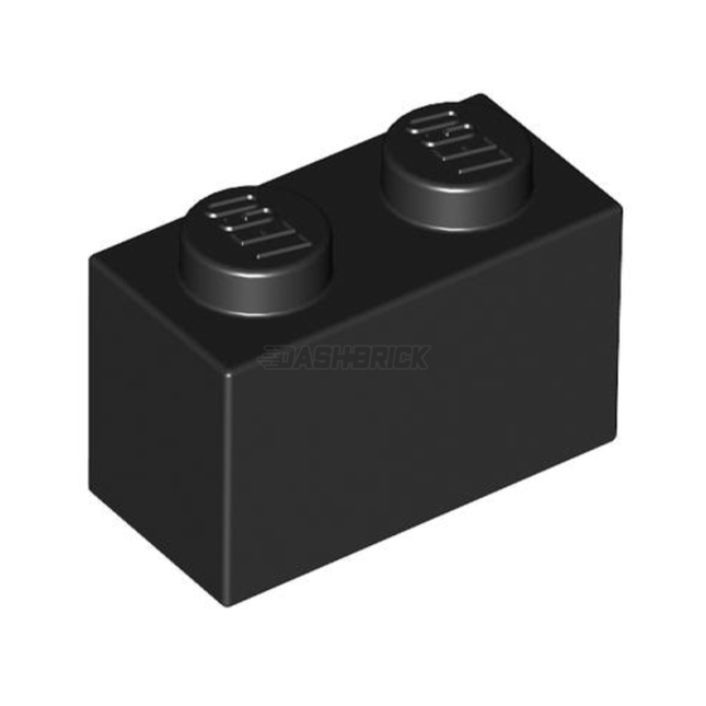 LEGO Brick 1 x 2, Black [3004] 300426