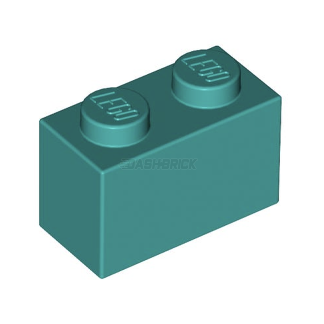 LEGO Brick 1 x 2, Dark Turquoise [3004]