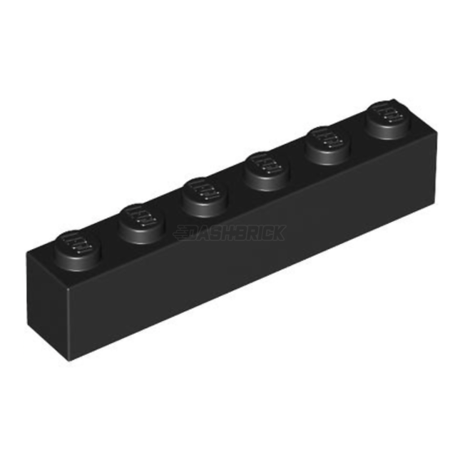 LEGO Brick, 1 x 6, Black [3009]