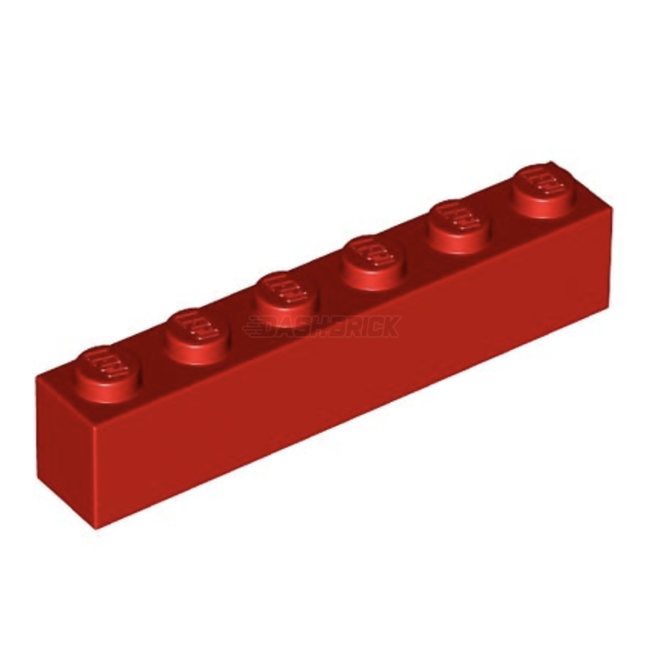 LEGO Brick, 1 x 6, Red [3009] 300821