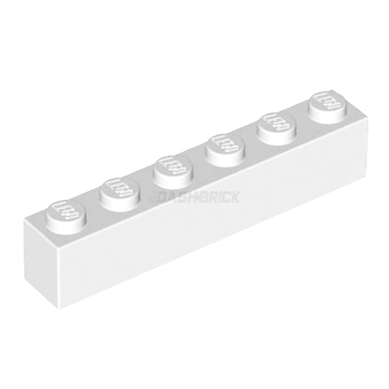 LEGO Brick, 1 x 6, White [3009] 300801