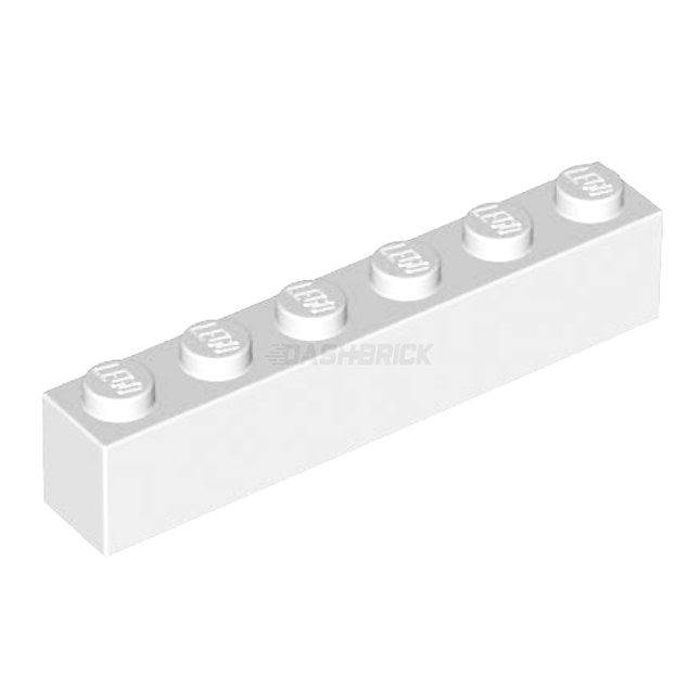 LEGO Brick, 1 x 6, White [3009] 300801