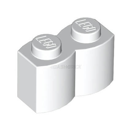 LEGO Brick, Modified 1 x 2 Log, White [30136] 6059185