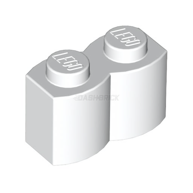 LEGO Brick, Modified 1 x 2 Log, White [30136] 6059185
