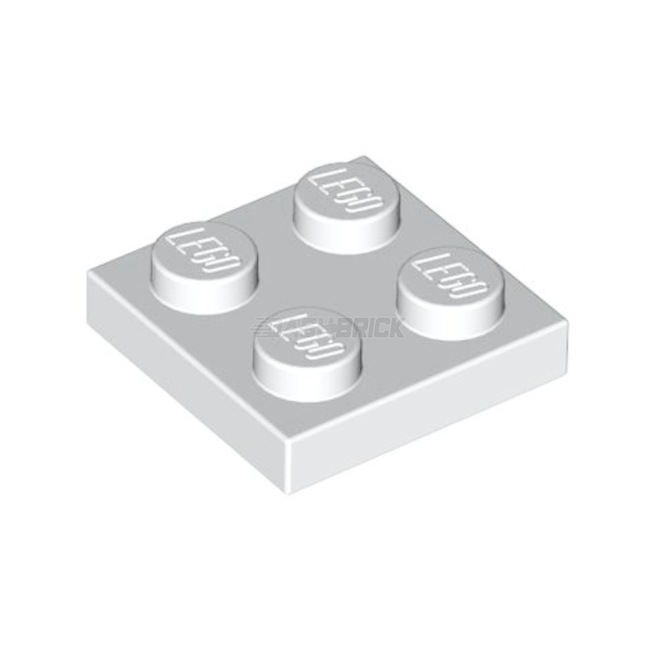 LEGO Plate, 2 x 2, White [3022] 302201