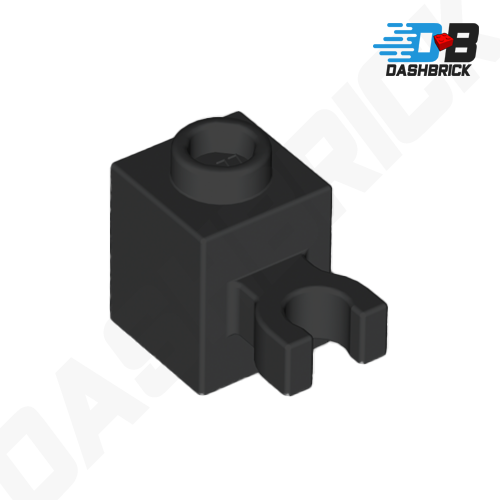 LEGO Brick, Modified 1 x 1 with Clip (Vertical Grip), Black [60475b] 6336977