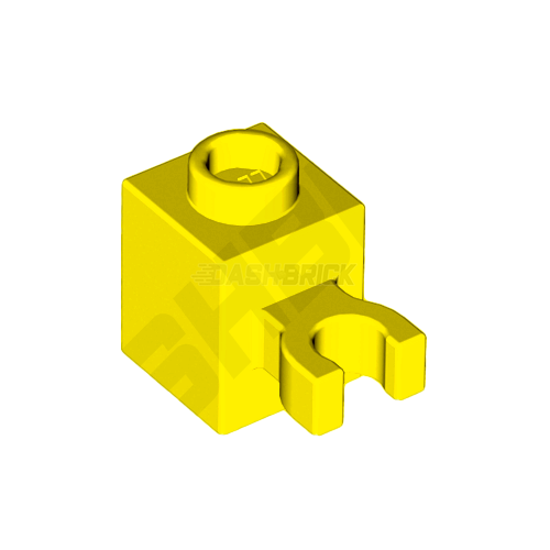LEGO Brick, Modified 1 x 1 with Clip (Vertical Grip), Yellow [60475b]